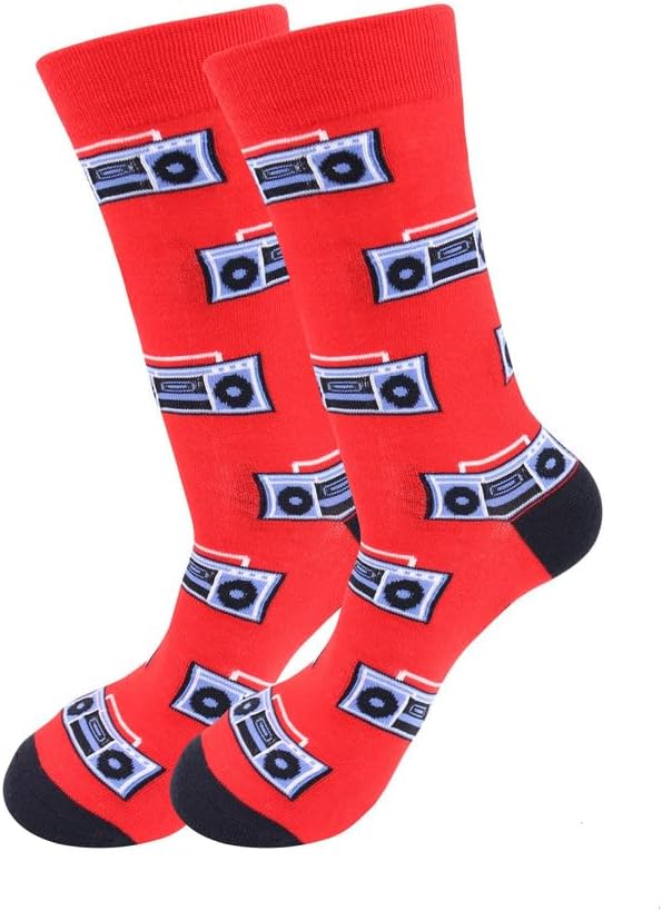 Real Sic Fun Socks for Men and Women - Cozy Cotton Dress Socks with Colorful Designs - Cool, Casual, Wacky Patterned