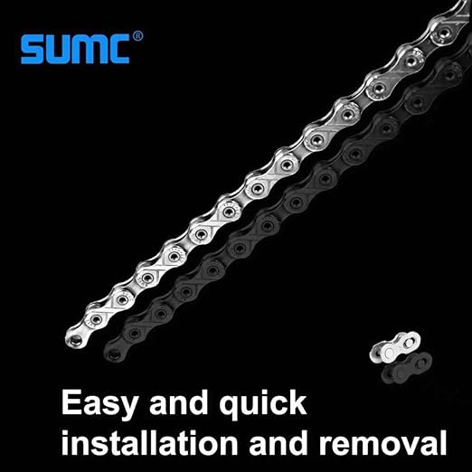 Bike Chain 6/7/8 Speed 122 Links with Complete Tool Kit - Bicycle Replacement Set Includes Chain Breaker, Link Pliers, Hook, and Quick Link for Hub Motor E-Bike, Mountain & Road Bikes