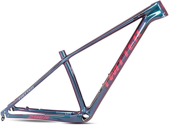 TUJISEK 27.5 29er Mountain Bikes Frame Carbon Fiber 15''/17''/19'' Mountain Bikes Frame QR 5 * 135mm Disc Brake XC Frame Full Colour Change Internal Routing