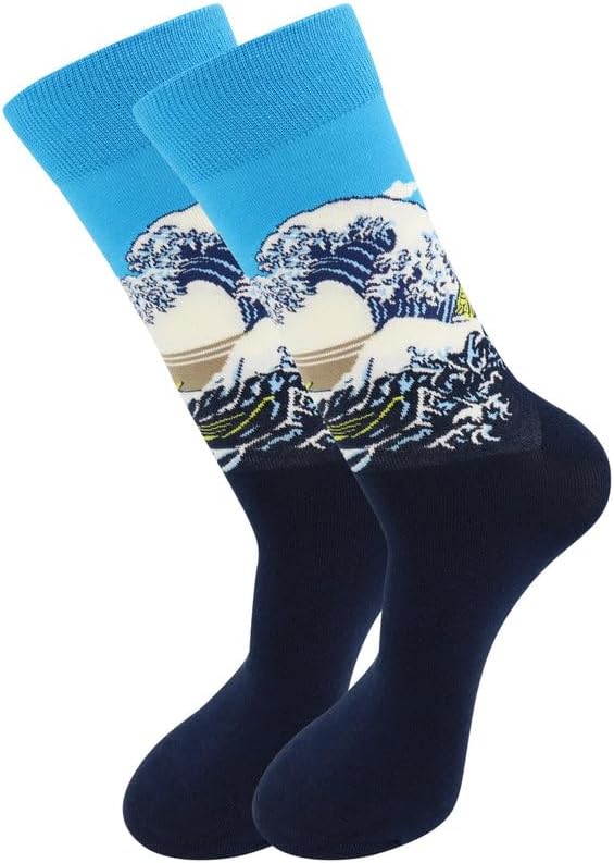 Real Sic Fun Socks for Men and Women - Cozy Cotton Dress Socks with Colorful Designs - Cool, Casual, Wacky Patterned