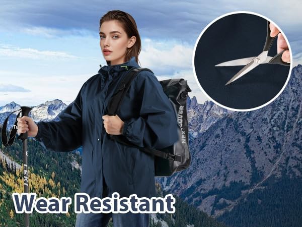 LAMA Women's Rain Jacket Lightweight Waterproof, Windbreaker Jacket with Hood Sun Protection, Packable Raincoat with Pocket