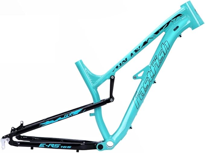 Full Suspension Bike Frame 27.5er Softtail Mountain Bike Frame Aluminium Alloy Disc Brake Bicycle Frame 17'' DH/XC/AM 135mm Quick Release Frame(Color:Blue)