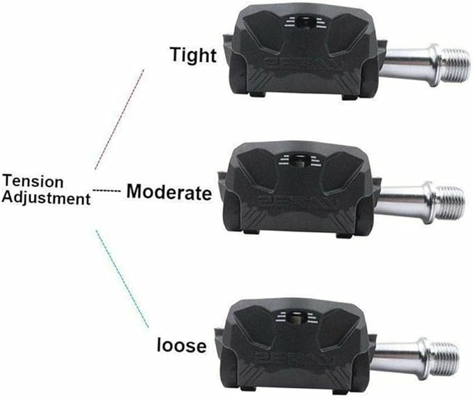 Generic Self-Locking Locking Pedal Seats Hanger Straps Pedals Alarm Lock Moped Locks Stationary Rear Rack Bicycle Seat Cushion Holder Road Pocket Platform Pedals Bike Aluminum Alloy