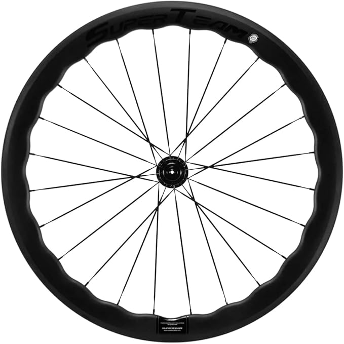 SUPERTEAM Carbon Wheelset 700C Tubeless Bike Wheel Wave Rim 45,50MM V Brake