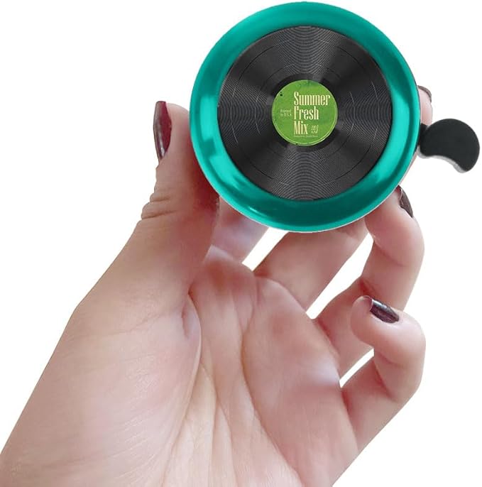 WIRESTER Green Aluminum Round Bike Bell, Classic Ring Bicycle Bell, Bike Accessories Bell Ring for Adults Kids Girls Boys