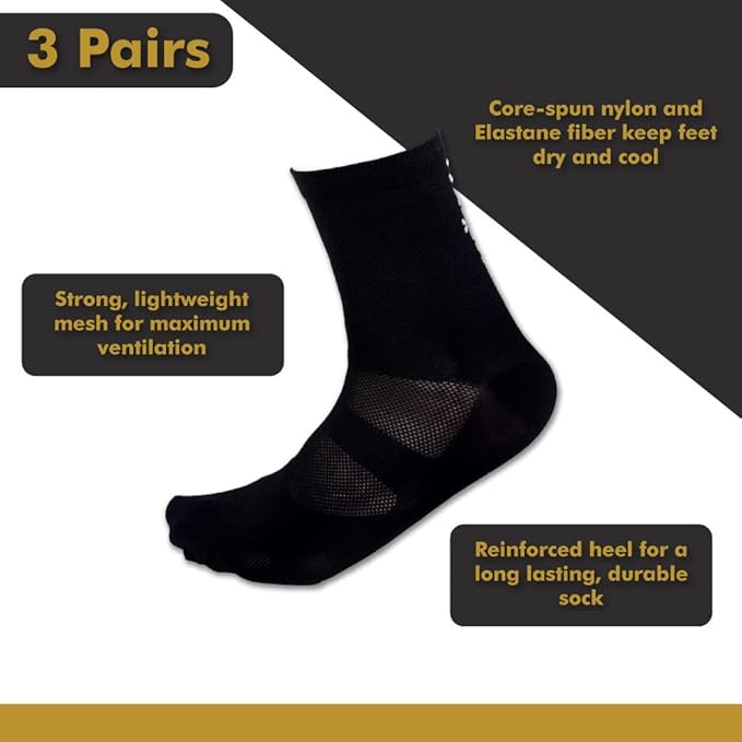 Tommaso Classic Breathable Cycling Socks for Men & Women – Quarter Ankle Compression, Anti-Blister Support