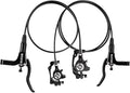 BUCKLOS MTB Hydraulic Disc Brakes for Mountain Bike, Left Front 800 mm Right Rear 1500mm Bike Hydraulic Brake Set Aluminum Alloy Levers with Calipers/PM/is Adapter fit eBike/Fat Bikes