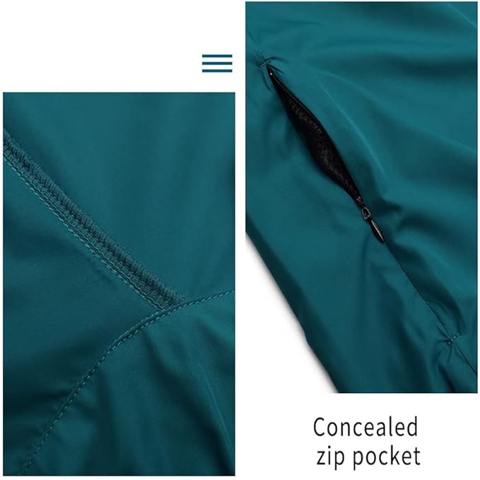 WOSAWE Men's High Visibility Cycling Wind Jacket Water Resistance Reflective Windbreaker