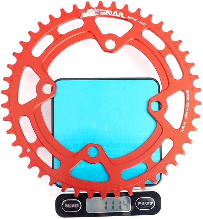 FOMTOR 104 BCD Chainring (30-52T) 7-12 Speed Compatible CNC 7075 Aluminum Narrow Wide Tooth Round Oval Chainrings for MTB/Road Bike Ebike Chainwheel Black/Red