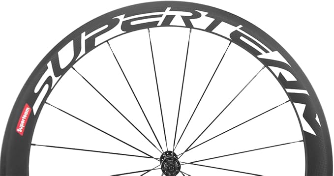 Superteam Carbon Fiber Road Bike Wheels 700C Clincher Wheelset 50mm Matte 23 Width