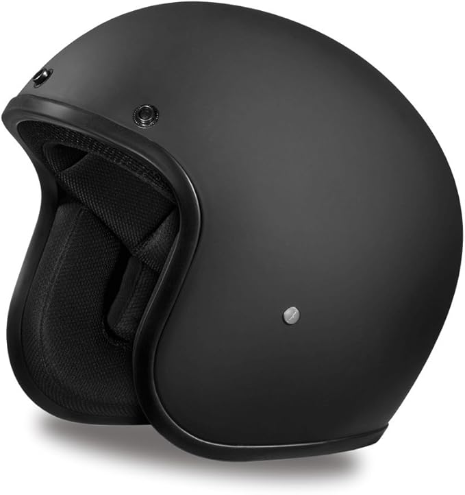 Daytona Helmets Retro 3/4 Open Face Motorcycle Helmet - Vintage Style, DOT Approved Helmet for Men & Women, Lightweight, Adjustable Fit, Removable Visor - Bike, Moped, Chopper, Scooter Helmet