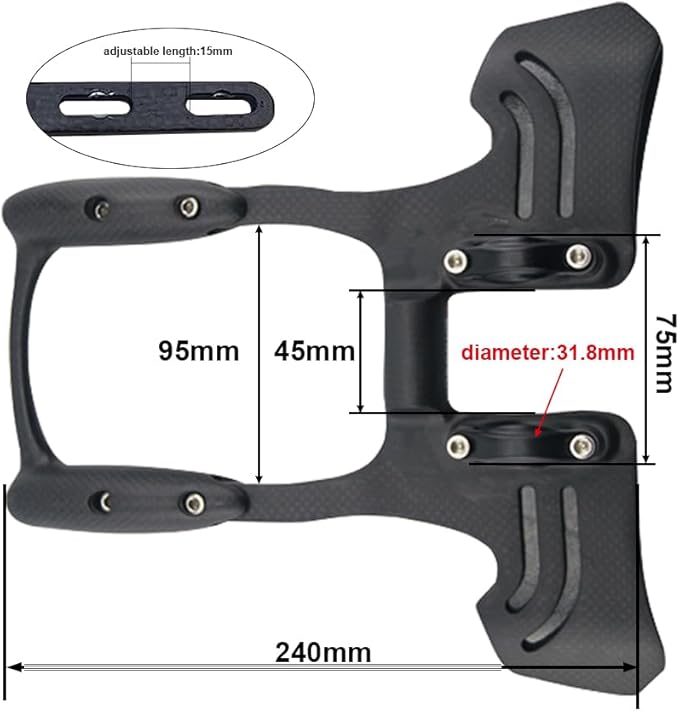 carbon aero handlebars RXL SL adjustable rest TT handlebar triathlon aero bars road bike handlebar extender 255mm carbon TT bar 3K matte aerobars profile design