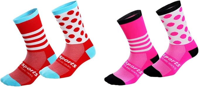 Cycling Socks Pro Mens Womens Riding Socks Bicycle Bike Sport Ankle Athletic Socks XC MTB BMX Black Pink Blue Green Orange