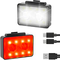 Bike Lights for Night Riding, USB Rechargeable, Front and Back, 3+4 Modes, Headlight and Taillight Set, IP44 Waterproof, Accessories, Night, (2 Pack)