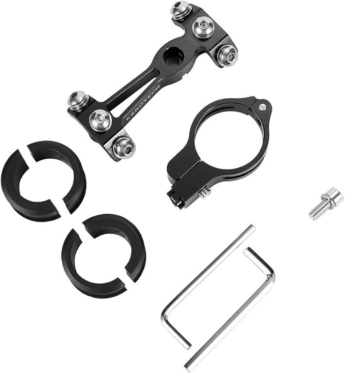 Bicycle Water Bottle Cage Holder Adapter Adjustable MTB Road Bike Handlebar Water Bottle Holder Seat Post Bottle Mount (Double Black)
