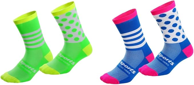 Cycling Socks Pro Mens Womens Riding Socks Bicycle Bike Sport Ankle Athletic Socks XC MTB BMX Black Pink Blue Green Orange