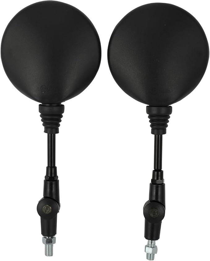 Motorcycle Rear View Side Mirrors Round Foldable Mirror 10mm Bolt 7/8" Handlebar Mount Universal for Adventure Street Dirt Bike Motorbike ATV UTV Scooter Moped Snowmobile Quad Black