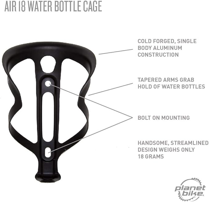 Planet Bike Air 18 Bike Water Bottle Cage (Grey)