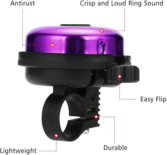 Accmor Classic Bike Bell, Aluminum Bicycle Bell, Loud Crisp Clear Sound Bicycle Bike Bell for Adults Kids