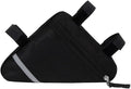 Maivingthuit Bike Triangle Bag, Waterproof Bicycle Front Tube Frame Bag, Double-Sided Reflective Decoration Makes Night Riding Safer (Black)