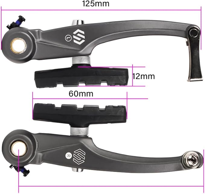 Chooee Linear Mountain Bike V-Brake Set Front and Rear Bicycle V Brakes CHVB001