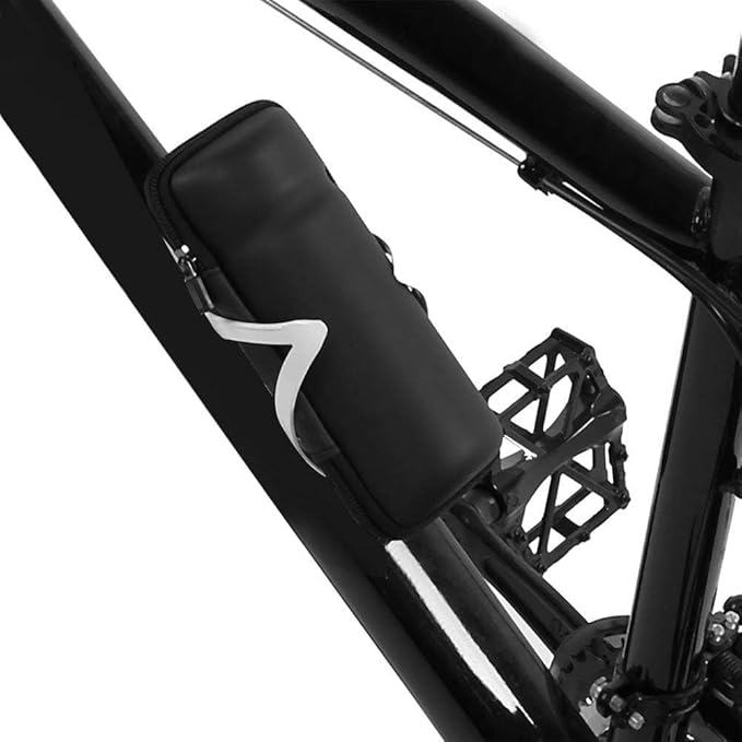 Bicycle Bike Storage Bag, Mountain and Road Bikes Repair Tool Case for Bicycle Water Bottle Cage, Under Top Tube Waterproof Cycling Storage Pouch Hard Shell Zip Frame Bag