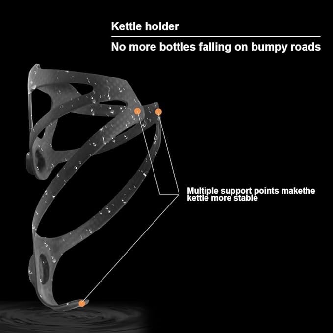Full Carbon Fiber Ultra-Light Bike Drink Water Bottle Cage Holder Brackets for Road Bicycle Light Drink Water Bottle Cage Holder Black 3K Matte