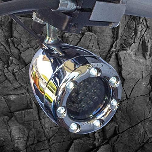Eagle Lights 2 Inch Infinity Beam Front and Rear LED Turn Signal Kit w/Running LED Light Ring Covers for Harley Davidson® Motorcycles - Chrome / 1157 Front / 1157 Rear