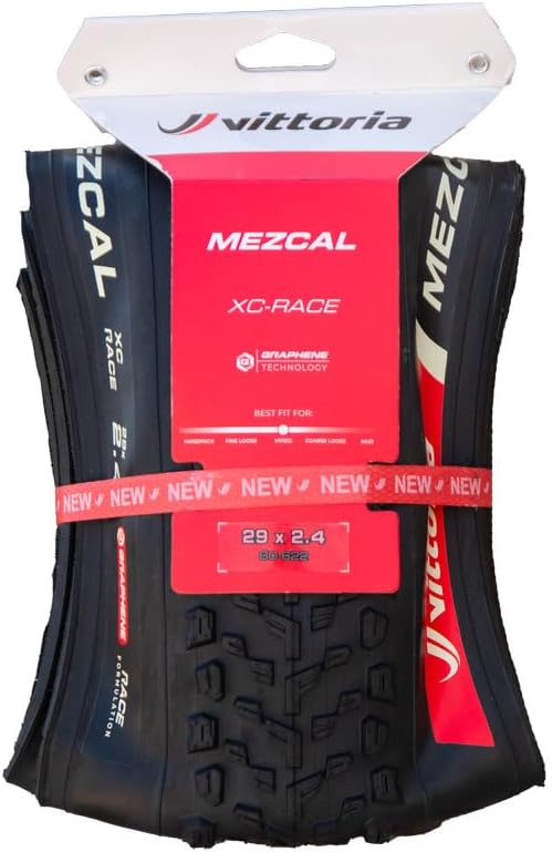 Vittoria Mezcal XC Race Tubeless Ready Mountain Bike Tire - Fast Rolling XC MTB Tire for Mixed Terrain