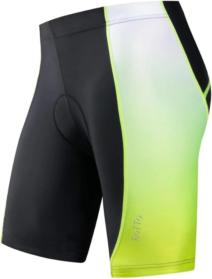 ROTTO Men's Cycling Shorts Padded Bike Shorts with Sponge & Gel Padding for Road & MTB Biking