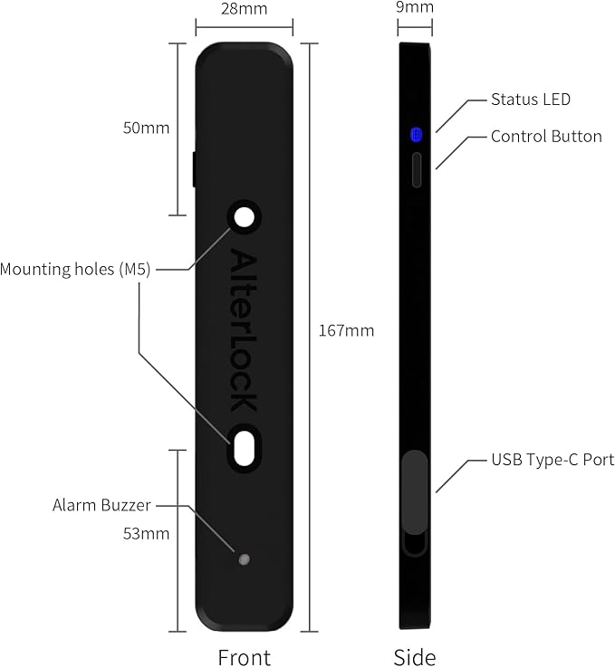 Gen3 Anti-Theft Alarm GPS/Wi-Fi Tracking Device Bluetooth/LTE-M Communication | App-Connected Bicycle Motorcycle Vehicle|Compact and Lightweight Long Run Time Waterproof Dustproof IP66