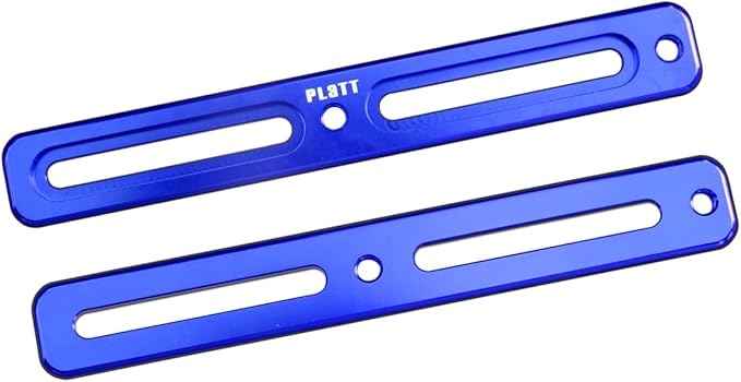 PLATT Bike Alt-Position Bottle Cage Mounts,Bike Bottle Cage Adapter,Bicycle B-RAD Mounting Base (Blue,2 Slot)