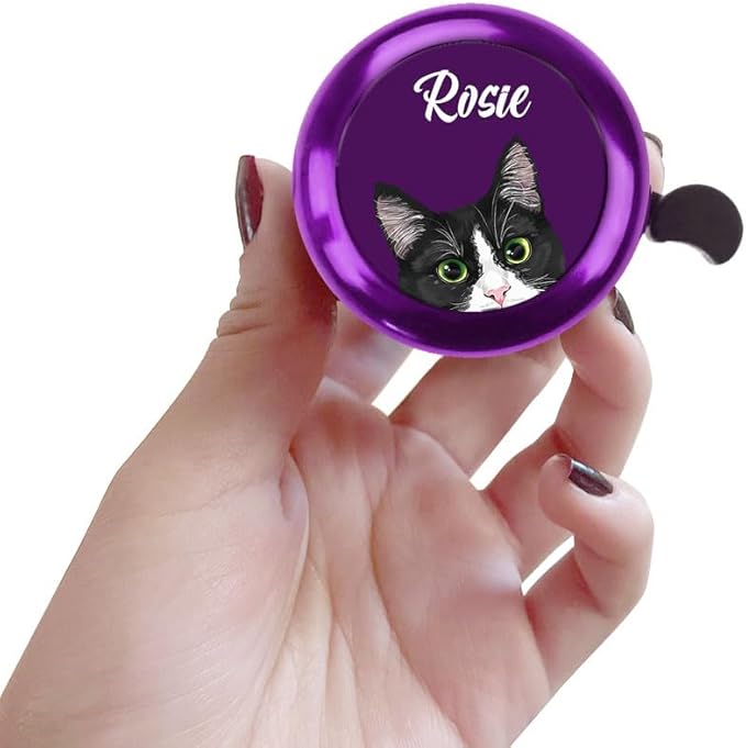 WIRESTER Personalized Custom Bike Bell with Your Text, Aluminum Round Classic Ring Bicycle Bell, Bike Accessories Bell Ring for Adults Kids Girls Boys
