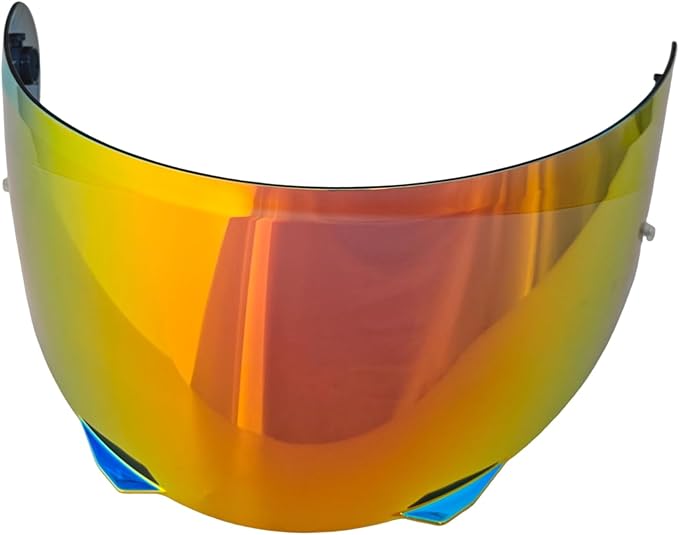 HJ-33 Helmet shield Replacement,Motorcycle Helmet Visor Compatible with HJC i90,i91 (Deep Gold Red)