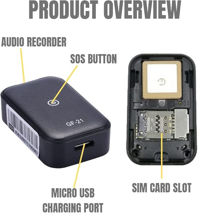 GPS Tracker- Mini Voice Activated Recorder Real Time Audio Recording WiFi/GSM-for Vehicles, Cars, Trucks, Equipment-only Coverage 2G Network