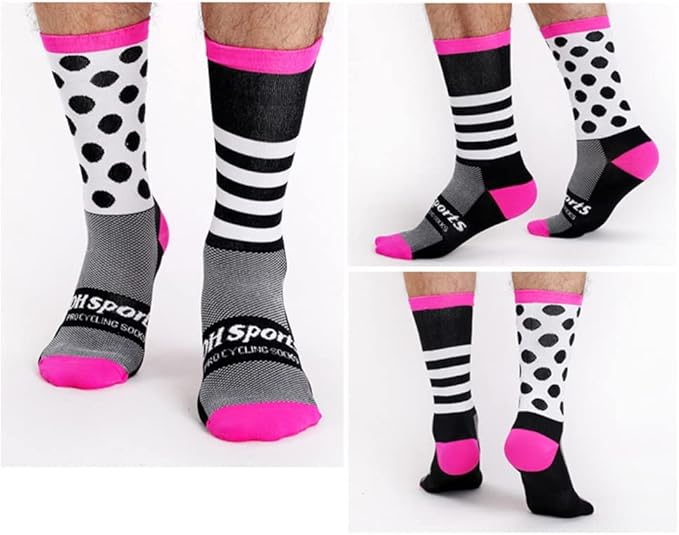 Cycling Socks Pro Mens Womens Riding Socks Bicycle Bike Sport Ankle Athletic Socks XC MTB BMX Black Pink Blue Green Orange