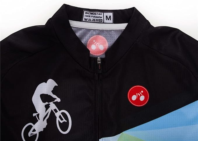 Hotlion Men's Cycling Jersey Sets Gel Pad Summer Bike Clothing Suit Breathable Bike Clothes with 3 Rear Pockets