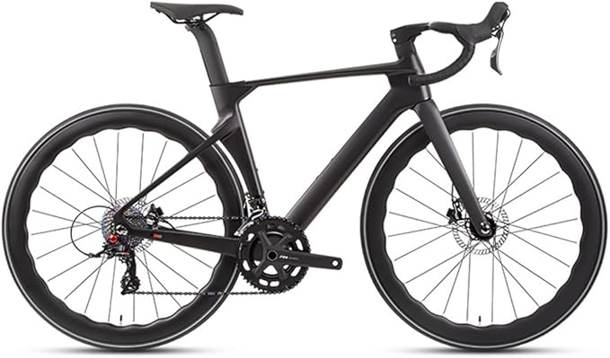 Carbon Road Bike Frameset 700C Disc Brake Racing Bike Frame Thru Axle 12 * 100/12 * 142mm Breaking Wind Frame 43.5/46/48/50/52/54/56CM Internal Routing
