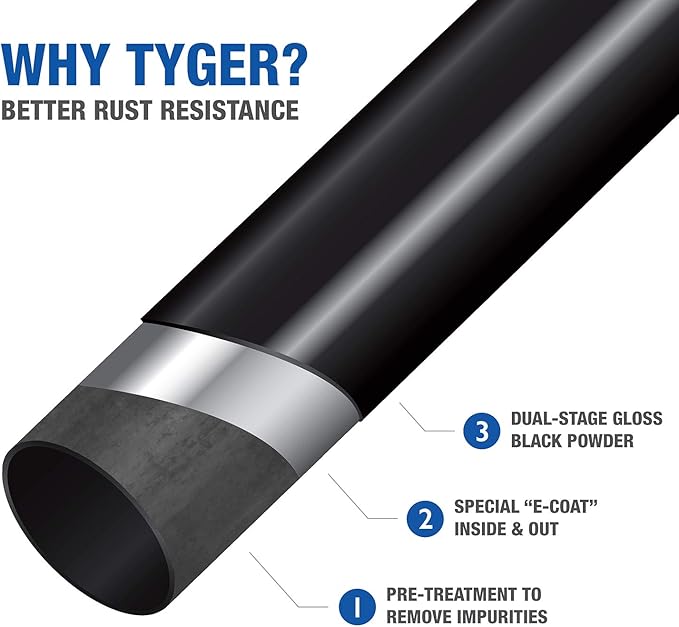 Tyger Auto TG-RK1B108B Deluxe Bike Top Frame Cross Bar Telescopic Adaptor - Black