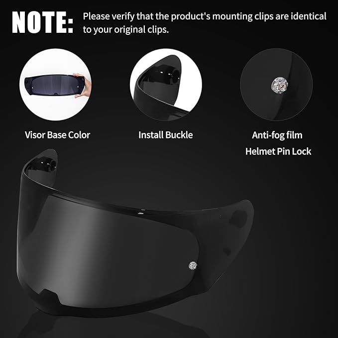 Helmet Visors Face Shield Replacement,For Assault/Rapid/Stream Helmet Visor Accessories (Black)