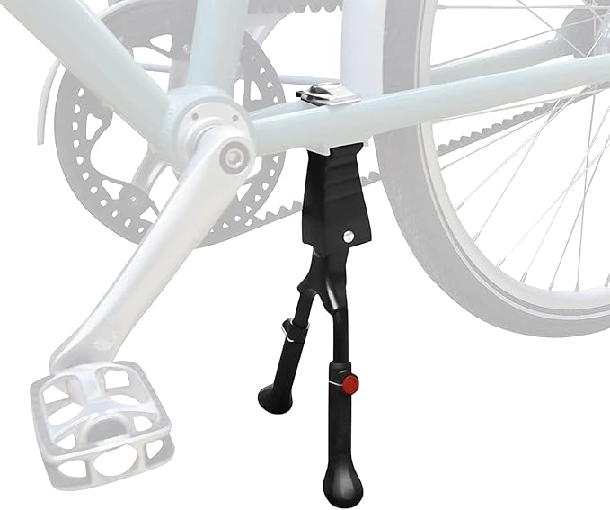 Adjustable Bike Kickstand, Center Mount Bike Double Leg Kickstand Aluminium Alloy Bicycle Kickstand for 24, 26, 27.5, 29 Inch Adult Bikes, Perfect for Cruiser, Road and Hybrid Bike
