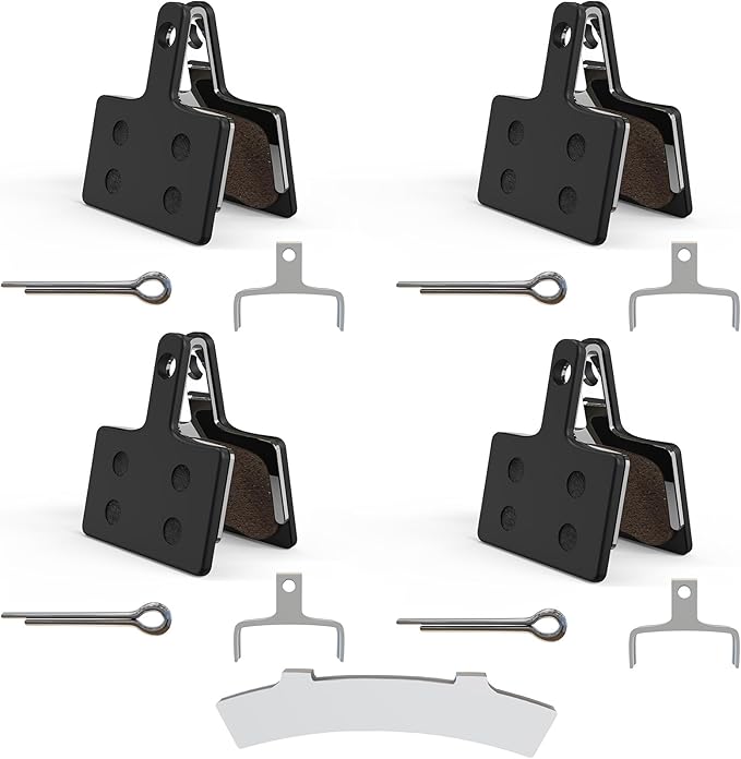 Ceramic Bike Brake Pads Set Compatible for Tektro Shimano TRP Deore Br-M575 B01s Mt200 M525 M515 T615 T675 M505 M495 M486 M485, Mountain MTB Ebike Brake Pads[4 Pieces Brakes+1 Adjusting Tool]