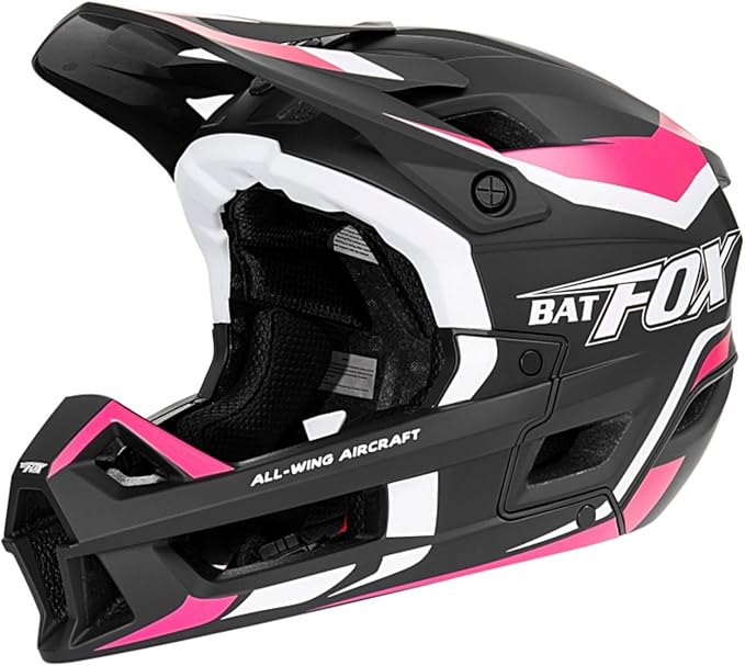 BATFOX Full Face Mountain Bike Helmet for Men Women Adult Helmet Downhill DH BMX MTB