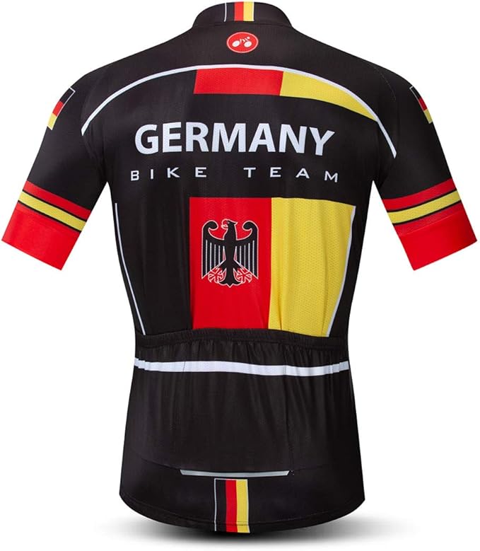 Men's Cycling Jerseys Tops Biking Shirts Short Sleeve Full Zipper Bike Clothing
