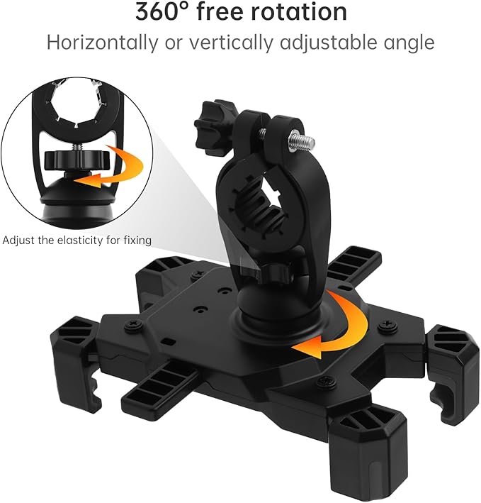 Universal Bike Phone Mount, Compatible with 4.7-6.8 Inch Smartphones, Adjustable, Shockproof, Easy to Install, Black