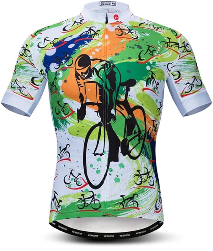 Hotlion Summer Cycling Jersey Men Mountain Bike Jersey Quick Dry Bicycle Shirt Short Sleeve Cycling Clothing