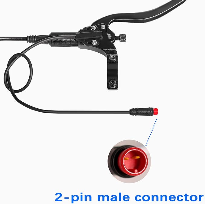 LD-200 2-Pistons Hydraulic Disc Brake Set for ebike,2-PIN Power-Off Electric Bike Hydraulic Brake kit，Hydraulic Brake Kits with mounting Tools and Screws