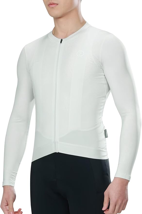 INBIKE Cycling Jersey Men, Long Sleeves Quick Dry Bike Shorts with Pockets, Moisture Wicking Bicycle Tops for Road Biking MTB