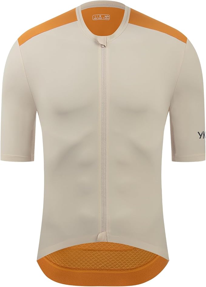 YKYWBIKE Cycling Jersey Men with Pockets Bike Jersey Short Sleeve Biking Shirts for Men Cycling Breathable MTB Biker Shirts