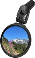 Hafny Bar End Bike Mirror, HD, Blast-Resistant, Glass Mirror, HF-MR090, HF-M951-FR03, HF-M952-FR03 (Anti-glare Blue Glass, 62mm)